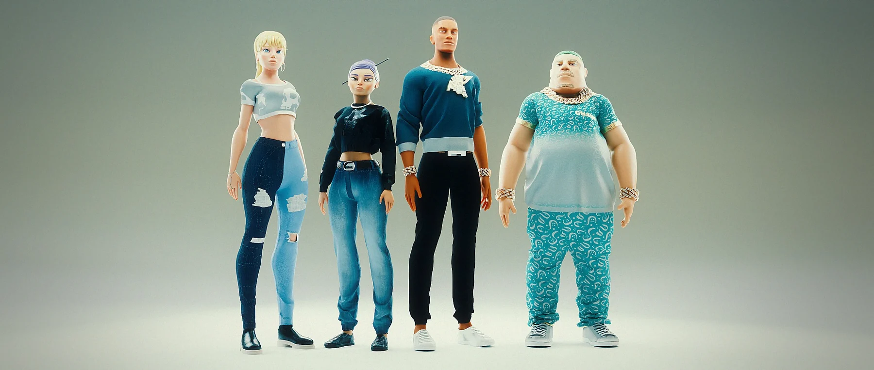 Orion, Chanel, Nino und Baily als ThruHell-Crew